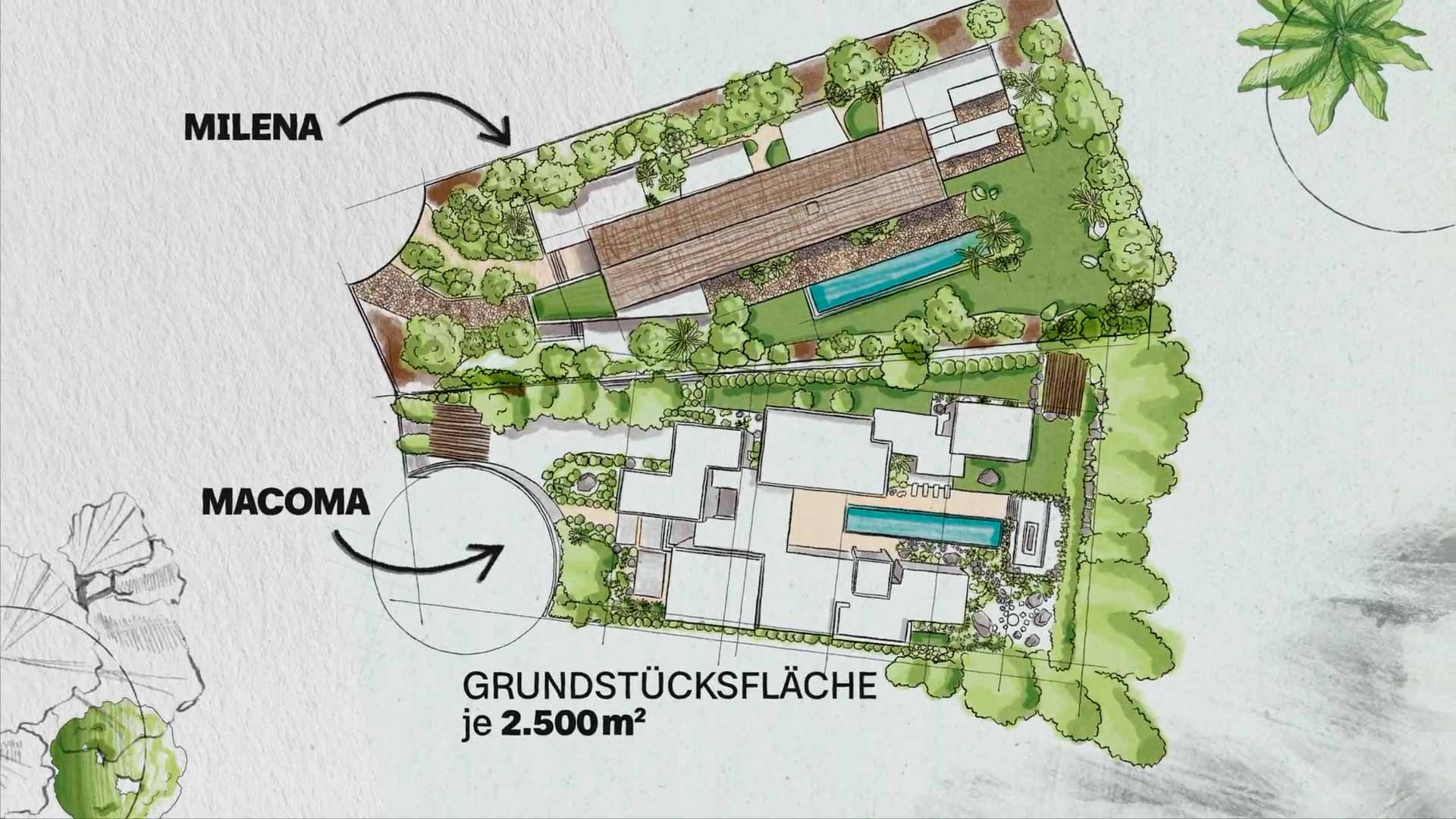 Full post production and motion design for ZDF documentary series Garden Dreams
