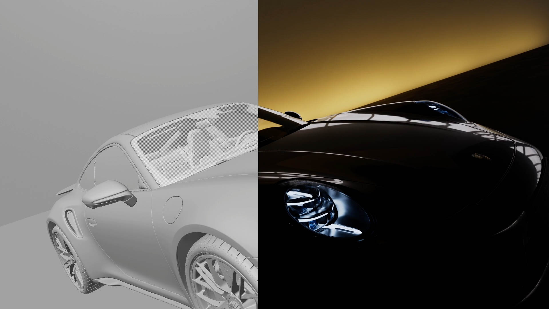 Full CGI title sequence for Porsche Turbo S commercial production