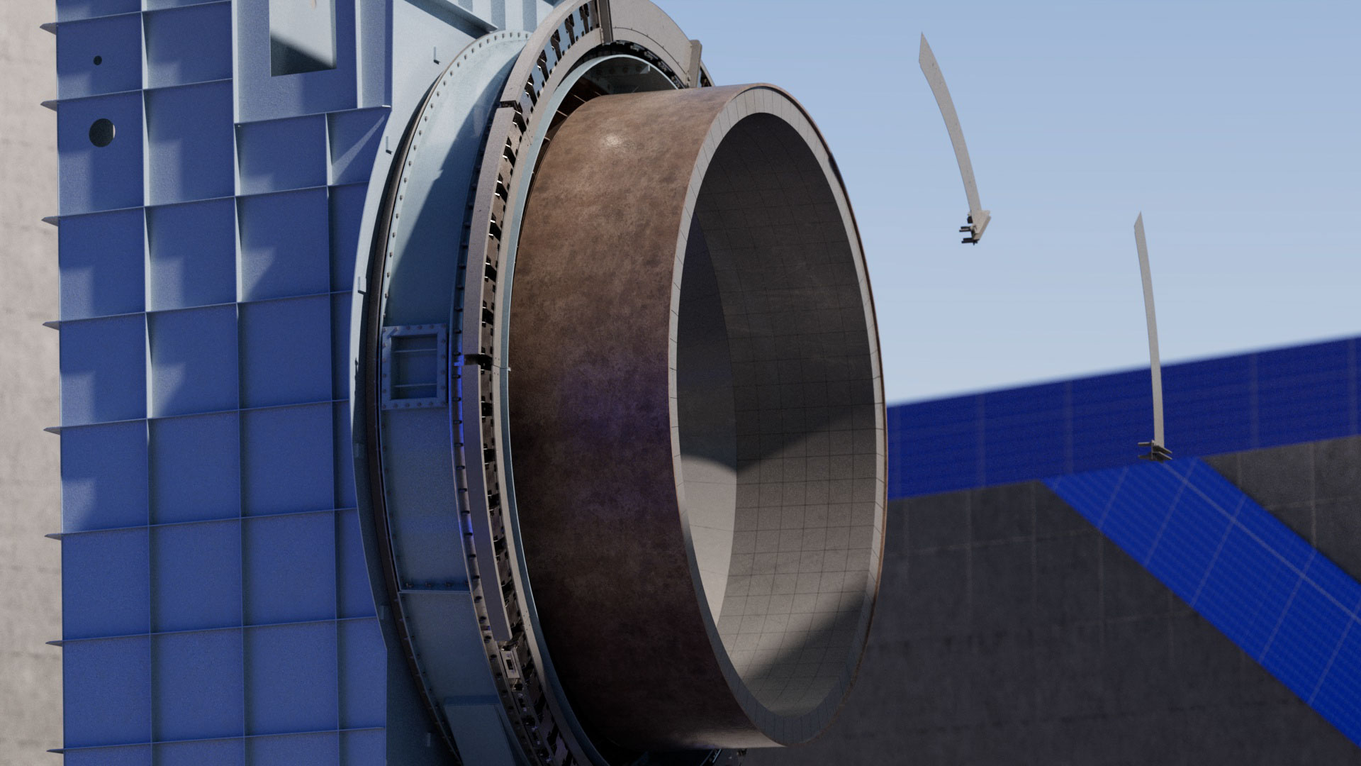 Full CGI product advertisement for FLSmidth industrial technology